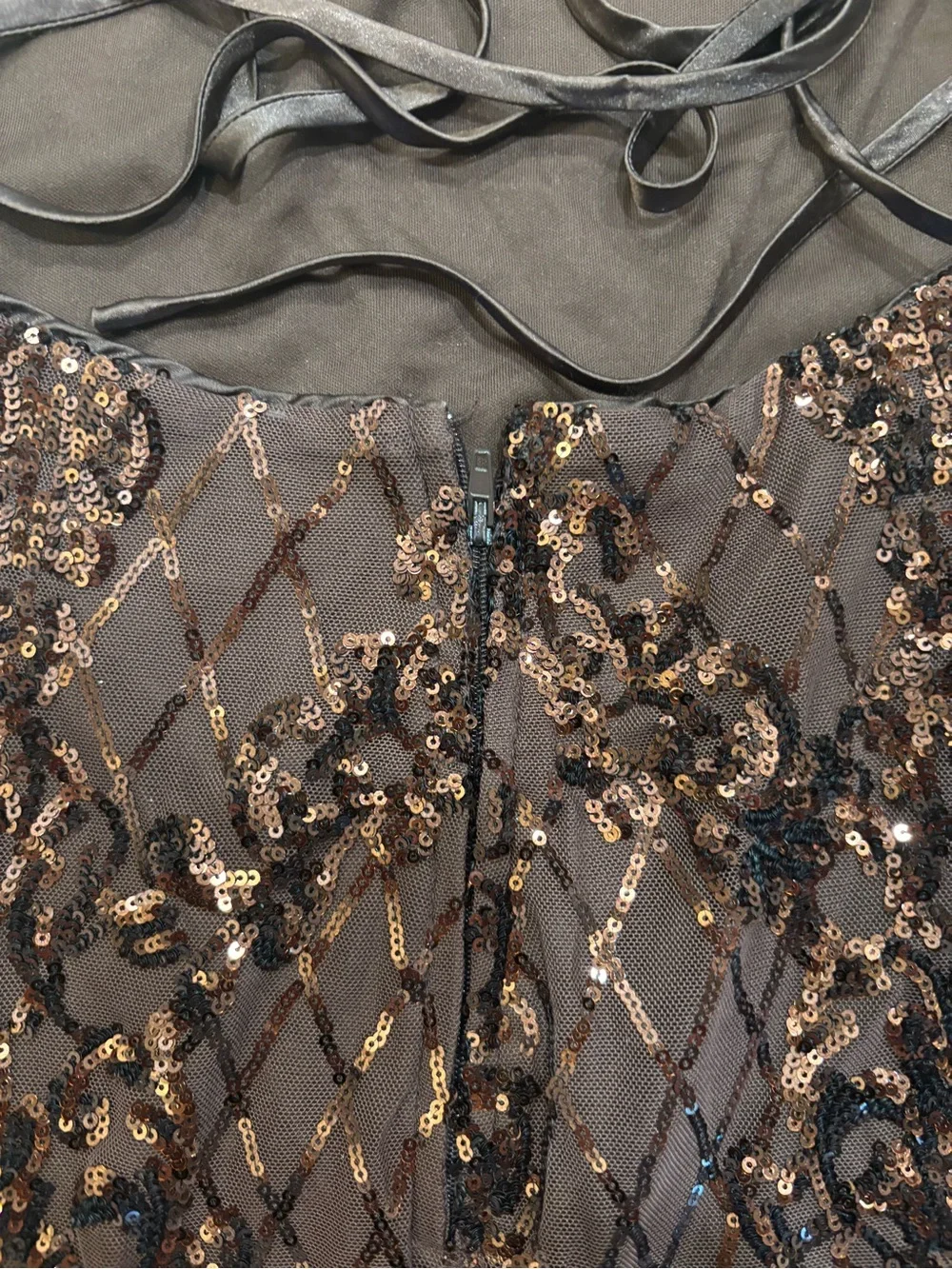 Crystal Doll Brown Sequin Party Dress
